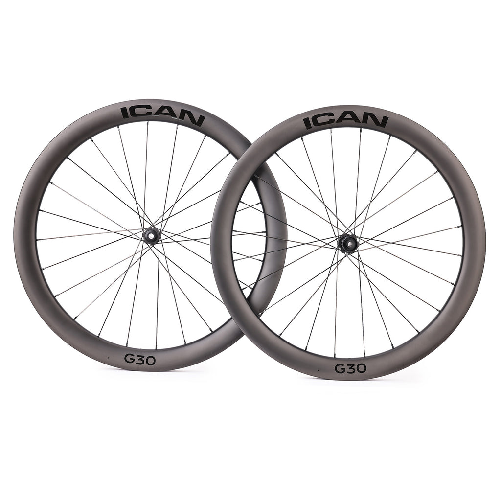 ICAN G30 gravel wheels with 36T ratchet system DT Swiss hubs